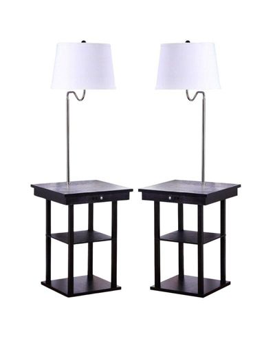 Madison LED Table & Lamp Combo with Charging USB Ports, Set of 2