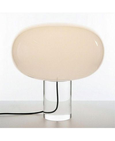 Brightech  Callisto Oval Frosted Glass Modern LED Table Lamp