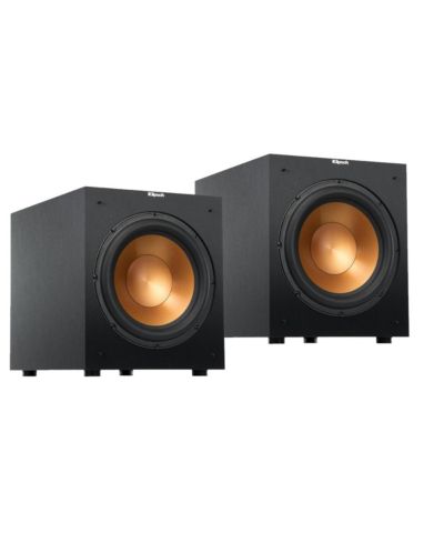 Klipsch 2x Reference R-12SW 400W All-Digital Powered Subwoofer, шлифованное полимерное покрытие