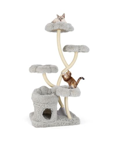 COZITO Cat Tower Freestanding with Flower Platforms and Sisal Posts