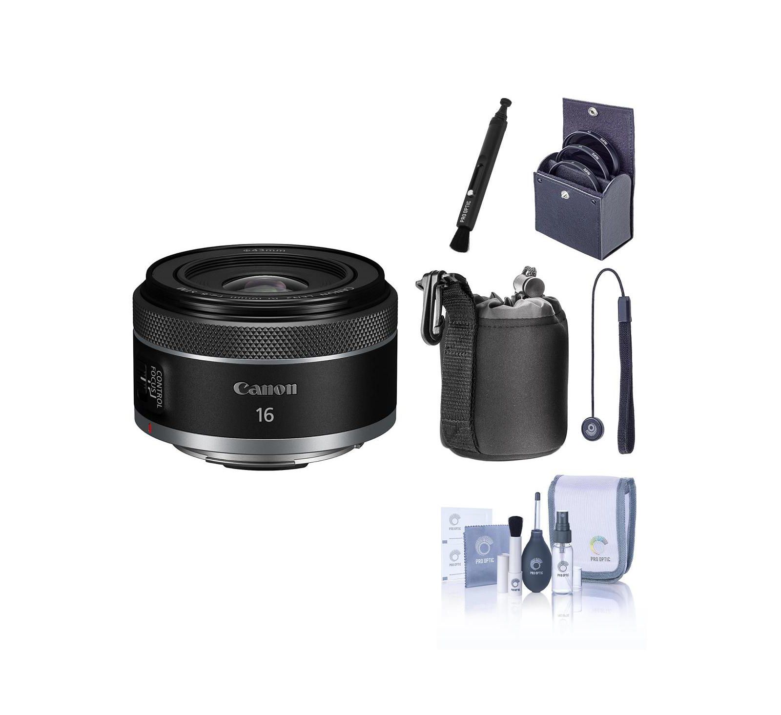 Canon RF 16mm f/2.8 STM Lens with Essential Accessories Kit