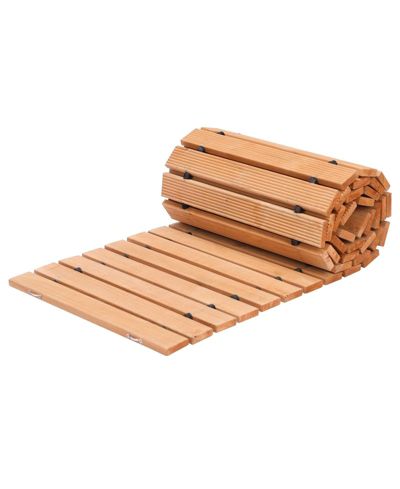 SUGIFT Wooden Garden Pathway, 8  x 17 , Non-Slip Cedar Outdoor Walkway for Garden