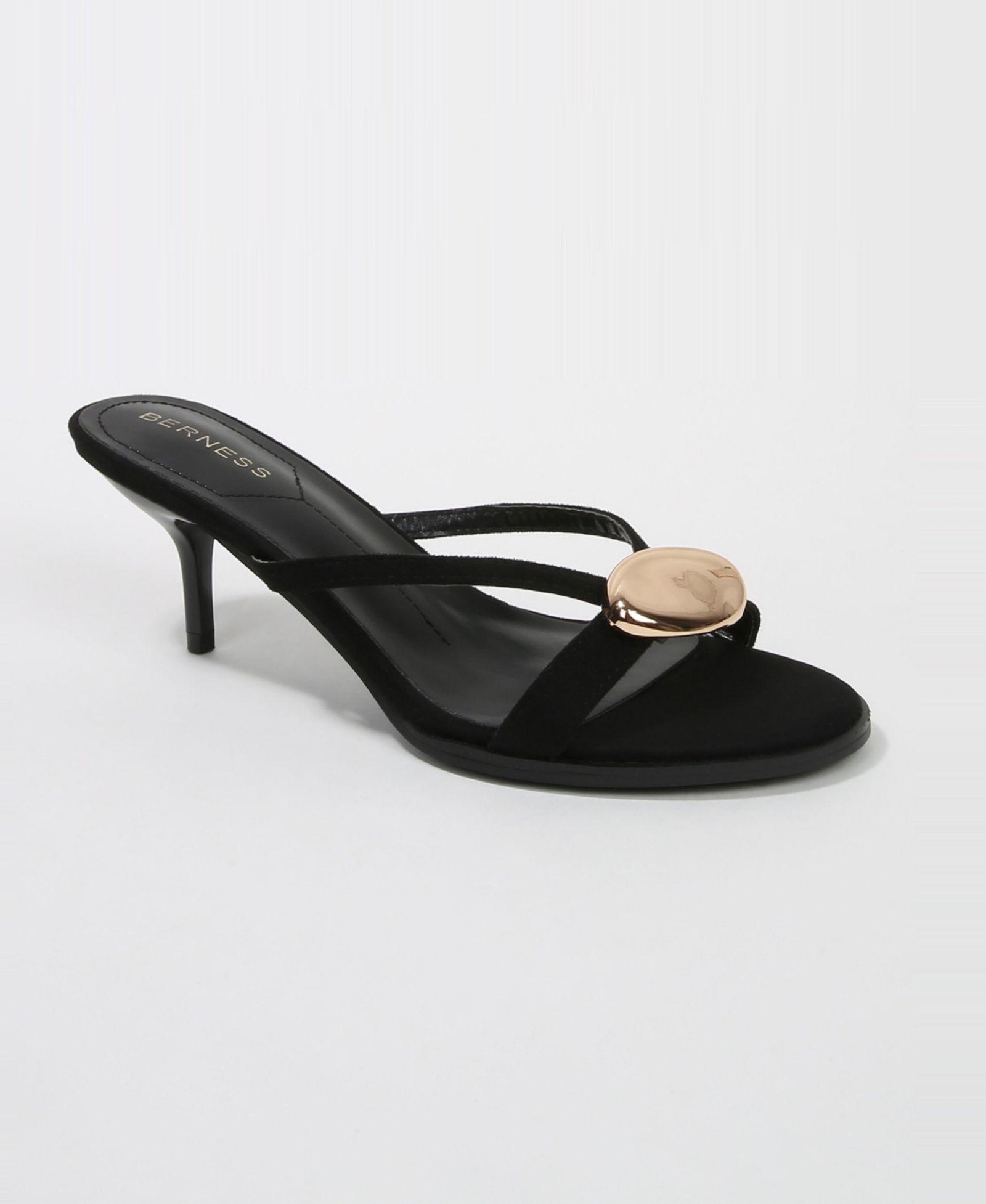 BERNESS Women's Royalty Kitten Heel Thong Sandal