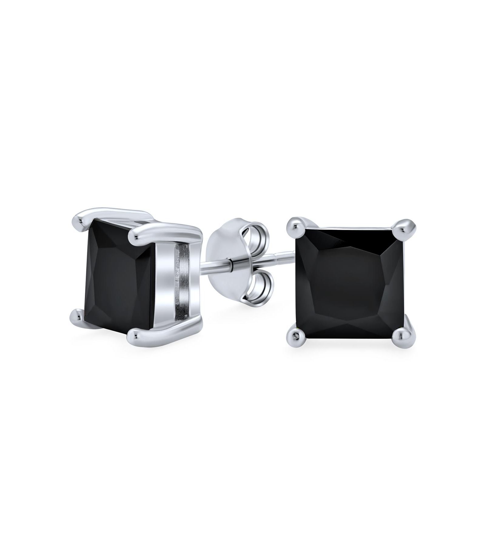Серьги Bling Jewelry Classic Cubic Zirconia Princess Cut CZ Stud