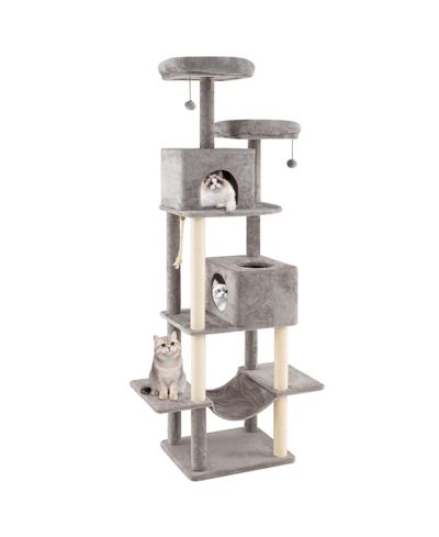 COZITO Cat Tree 84 in Large with Two Condos and Plush Perches