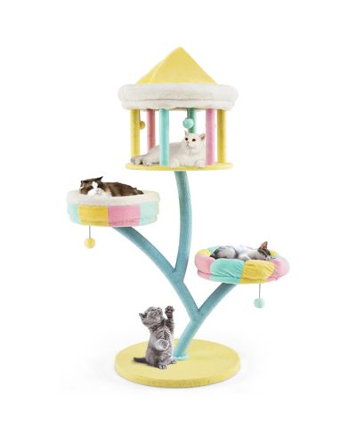 COZITO Cat Tree Multi-Layer with 2 Removable Perches and Posts