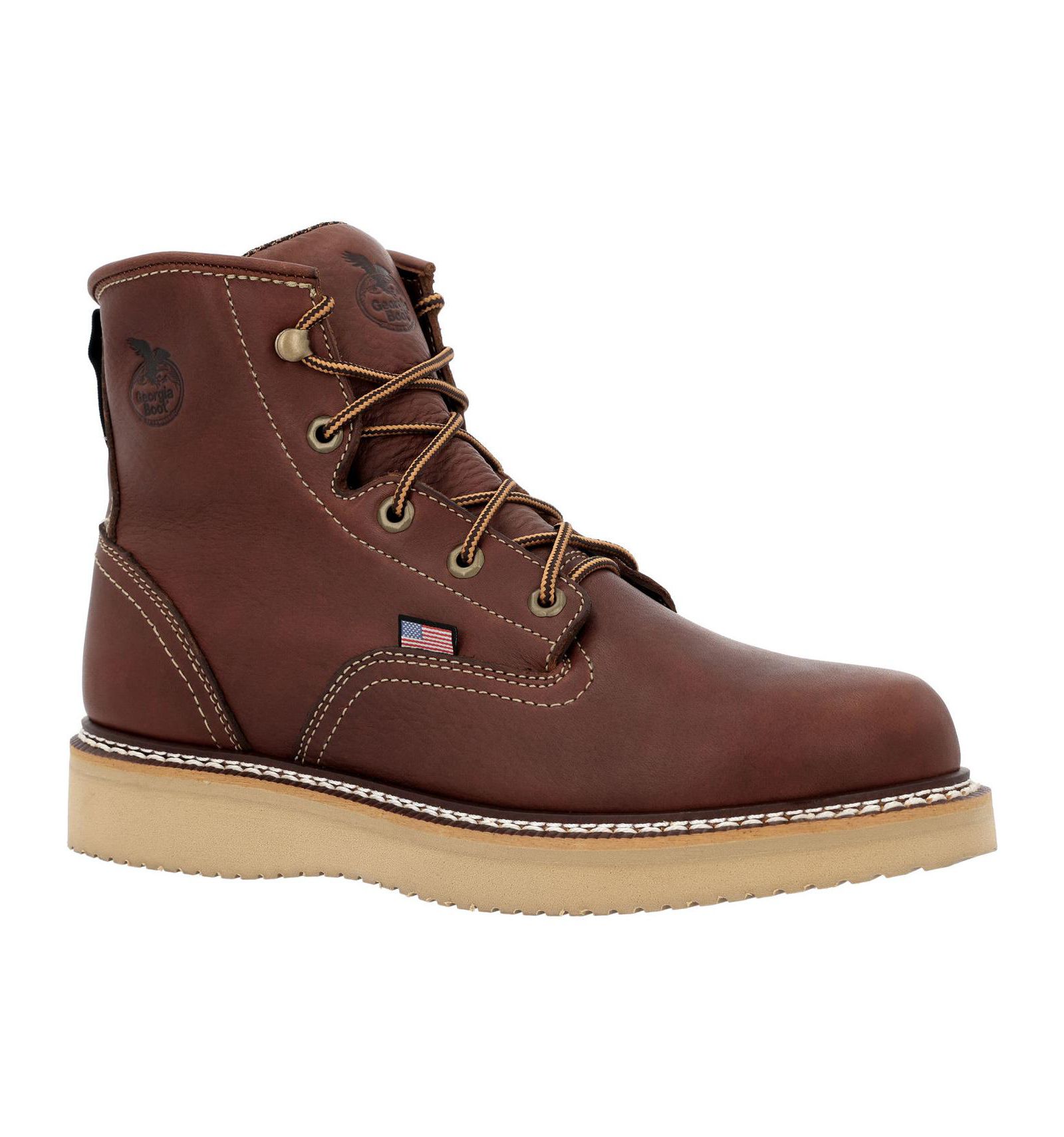 GEORGIA BOOT Men's USA-Made Wedge SPR Leather Work Boot