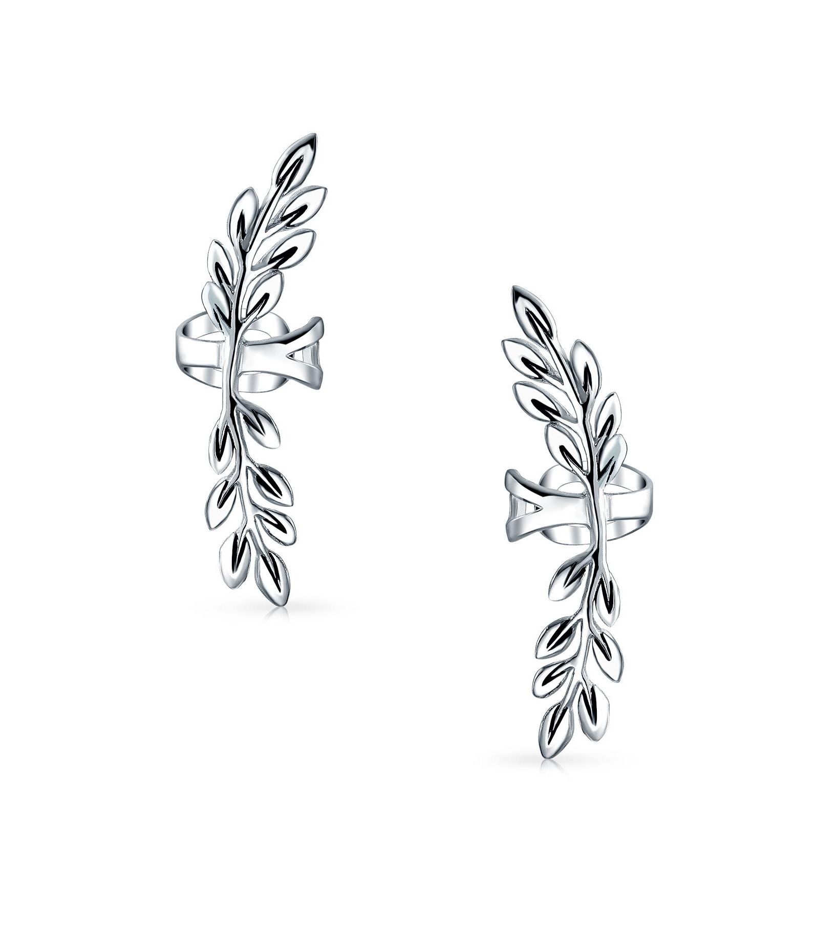 Серьги-каффы Bling Jewelry Climber Cartilage Leaf для непроколотых ушей