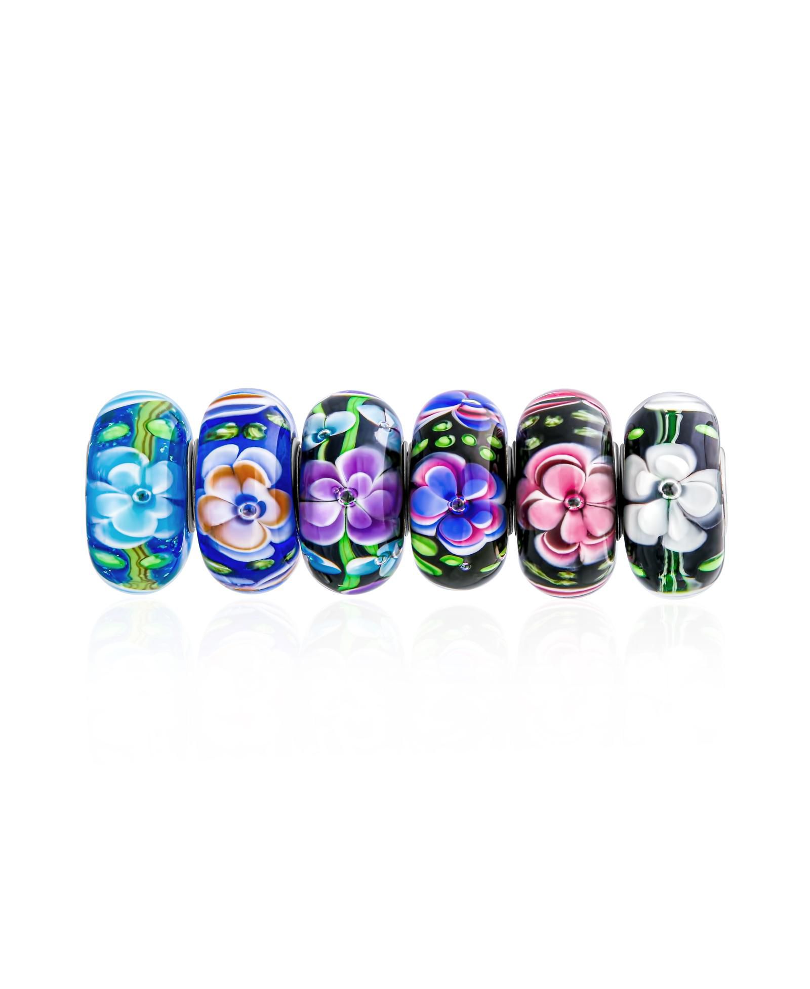 Bling Jewelry Murano Glass Multi-Color Bead Charm 3-Piece Set