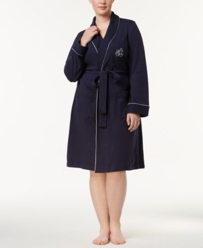 Женская халат Lauren Ralph Lauren Women's Plus Size Shawl-Collar Robe