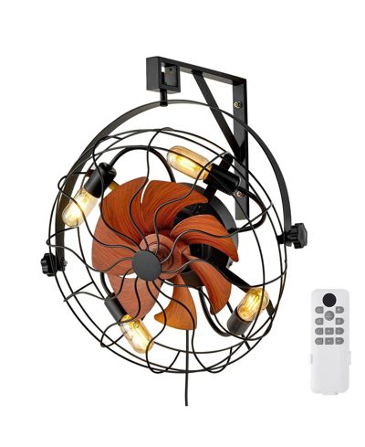 Настенный вентилятор Mecale 21 Inch с подсветкой и пультом, 6 скоростей