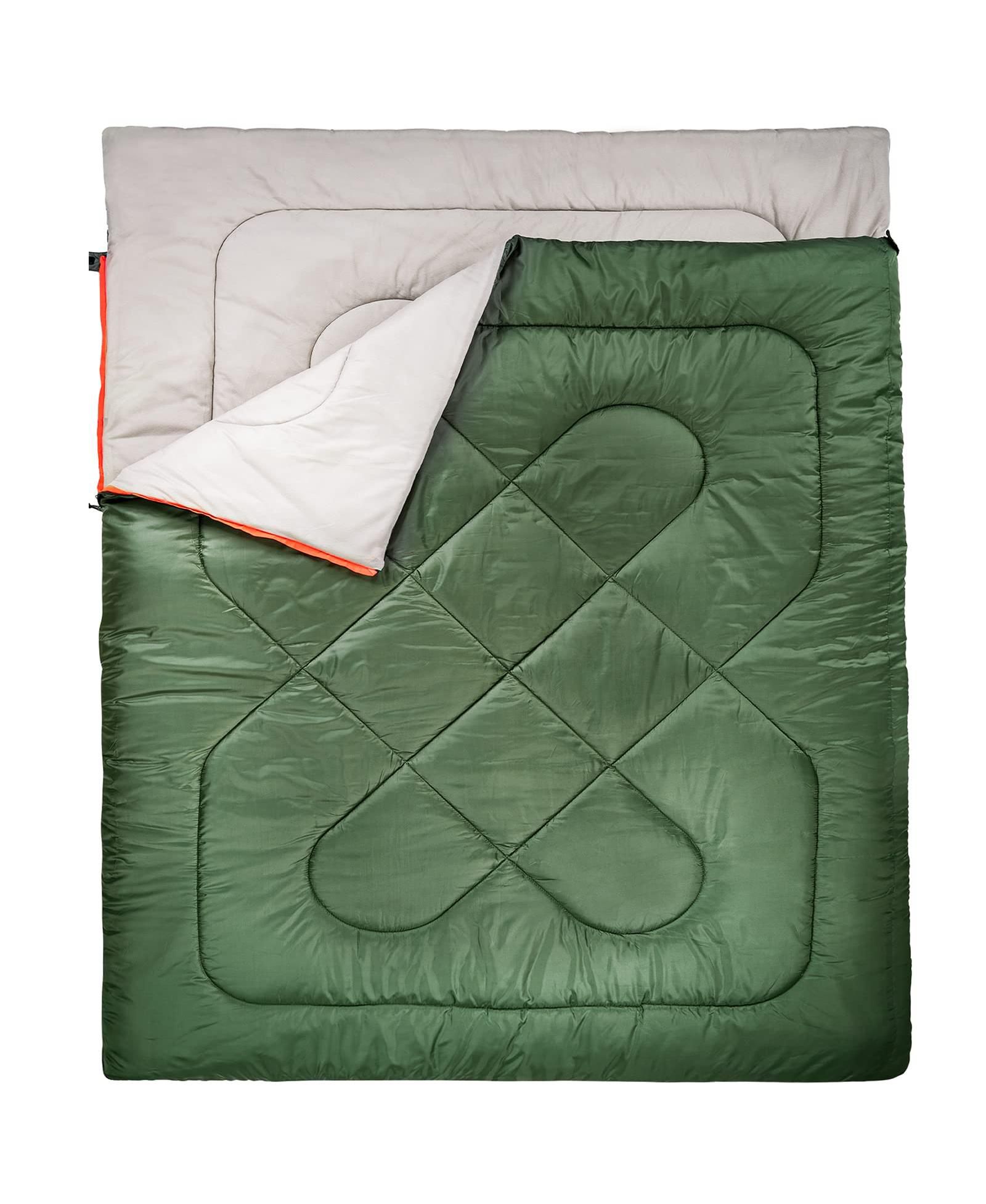 GNUADZ 40degree(s)F Cold Weather Two-Person Camping Sleeping Bag Camping Outdoor Recreation Gear