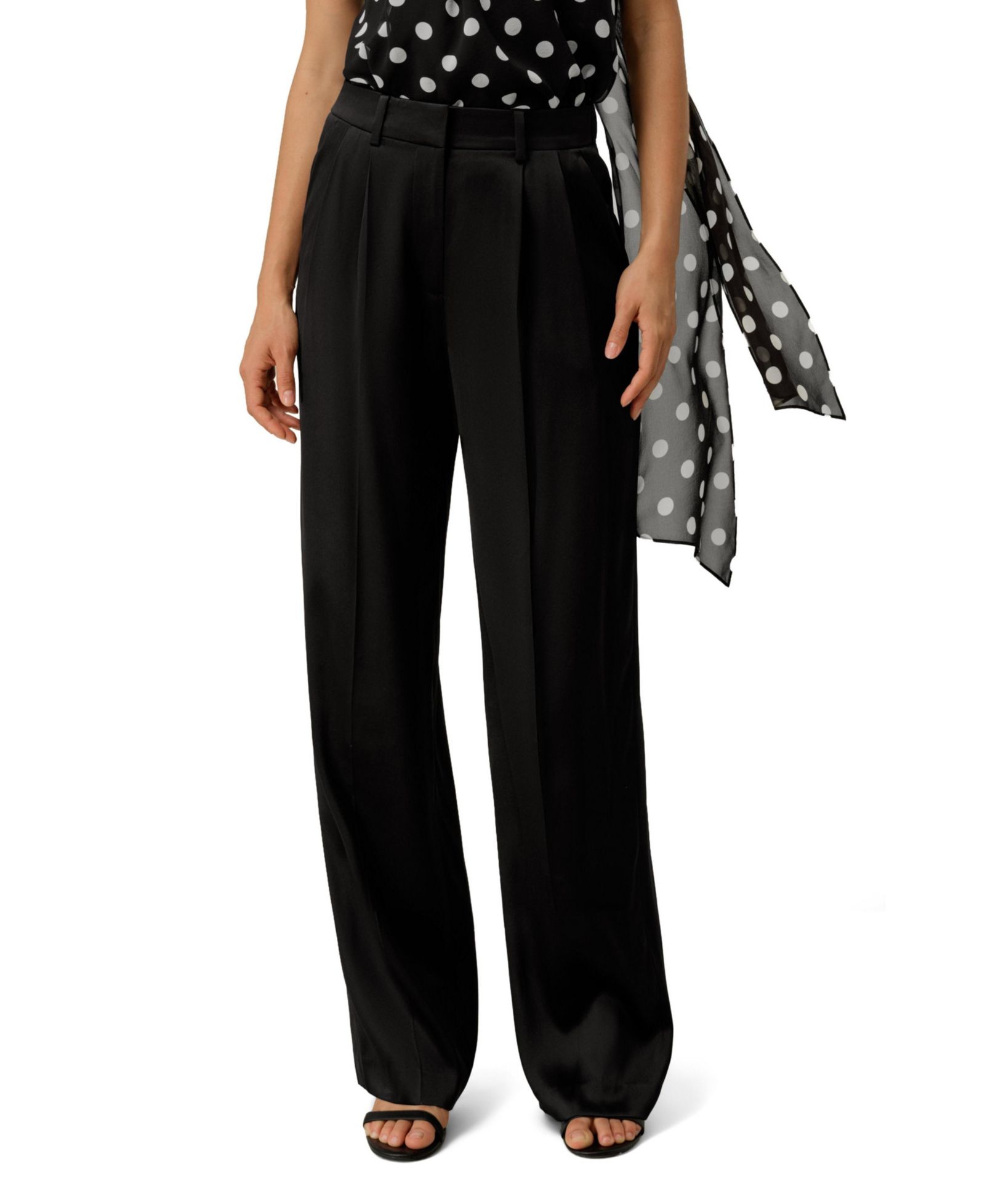 LILYSILK Women's Double Faced Charmeuse Silk Straight Leg Pants