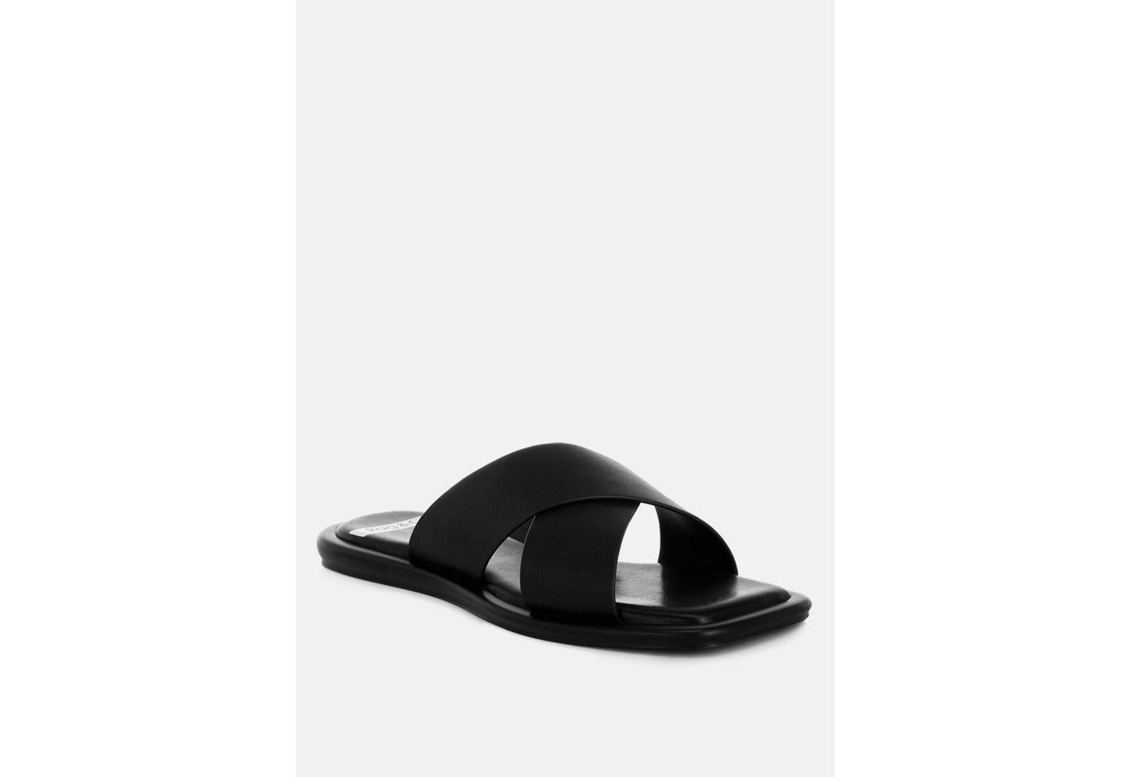 Rag and Co Women's Shosa Genuine Leather Criss-Cross Flats