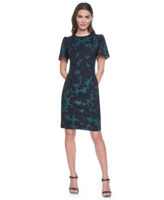 DKNY Женское платье с принтом и рукавами-крылышками