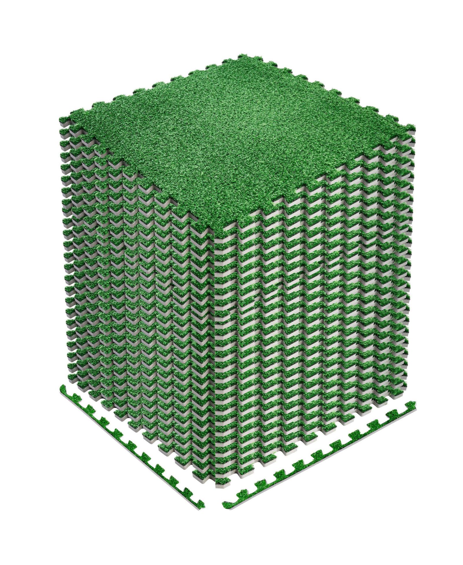 Sorbus 24 Piece 24 x 24 in. Interlocking Floor Mat Grass