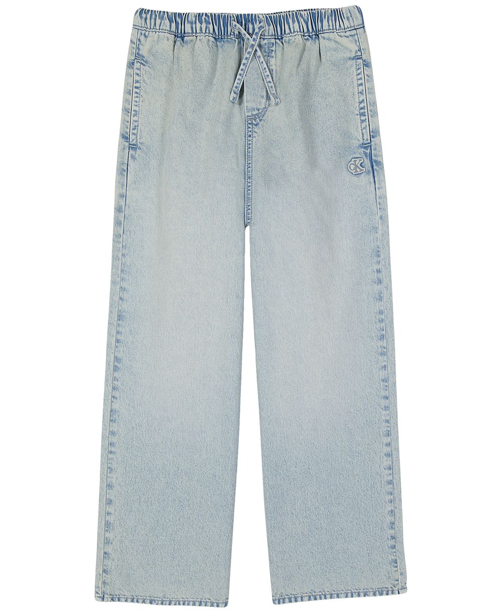 Calvin Klein Girls' 7-16 Wide-Leg Denim Jeans