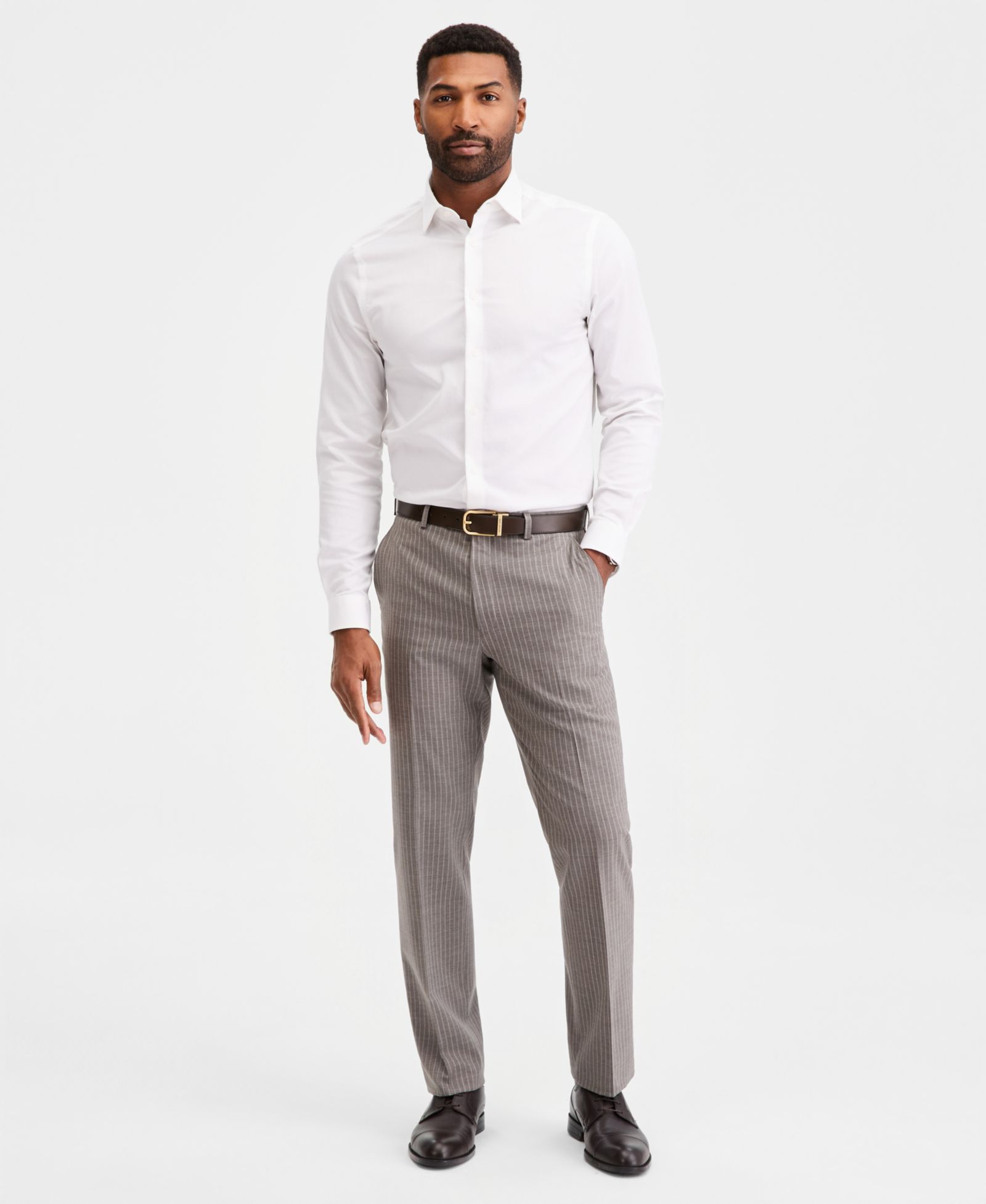 Michael Kors Men's Classic-Fit Grey Pinstripe Suit Separates Pant