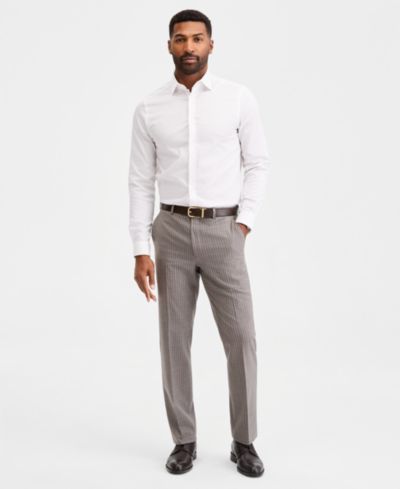 Michael Kors Men's Classic-Fit Grey Pinstripe Suit Separates Pant
