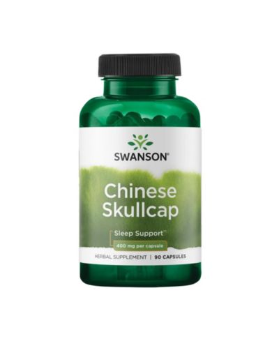 Биологическая добавка Swanson Chinese Skullcap, поддержка расслабления и сна, формула с флавоноидами, 400 mg, 90 капсул
