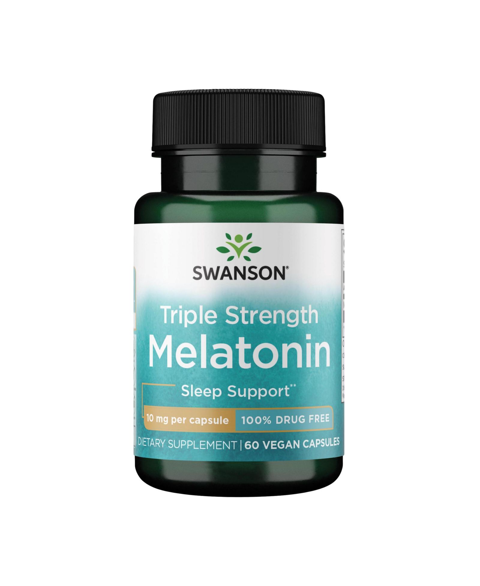 Мелатонин Swanson Triple Strength, поддержка сна (60 капсул, 10mg каждая)