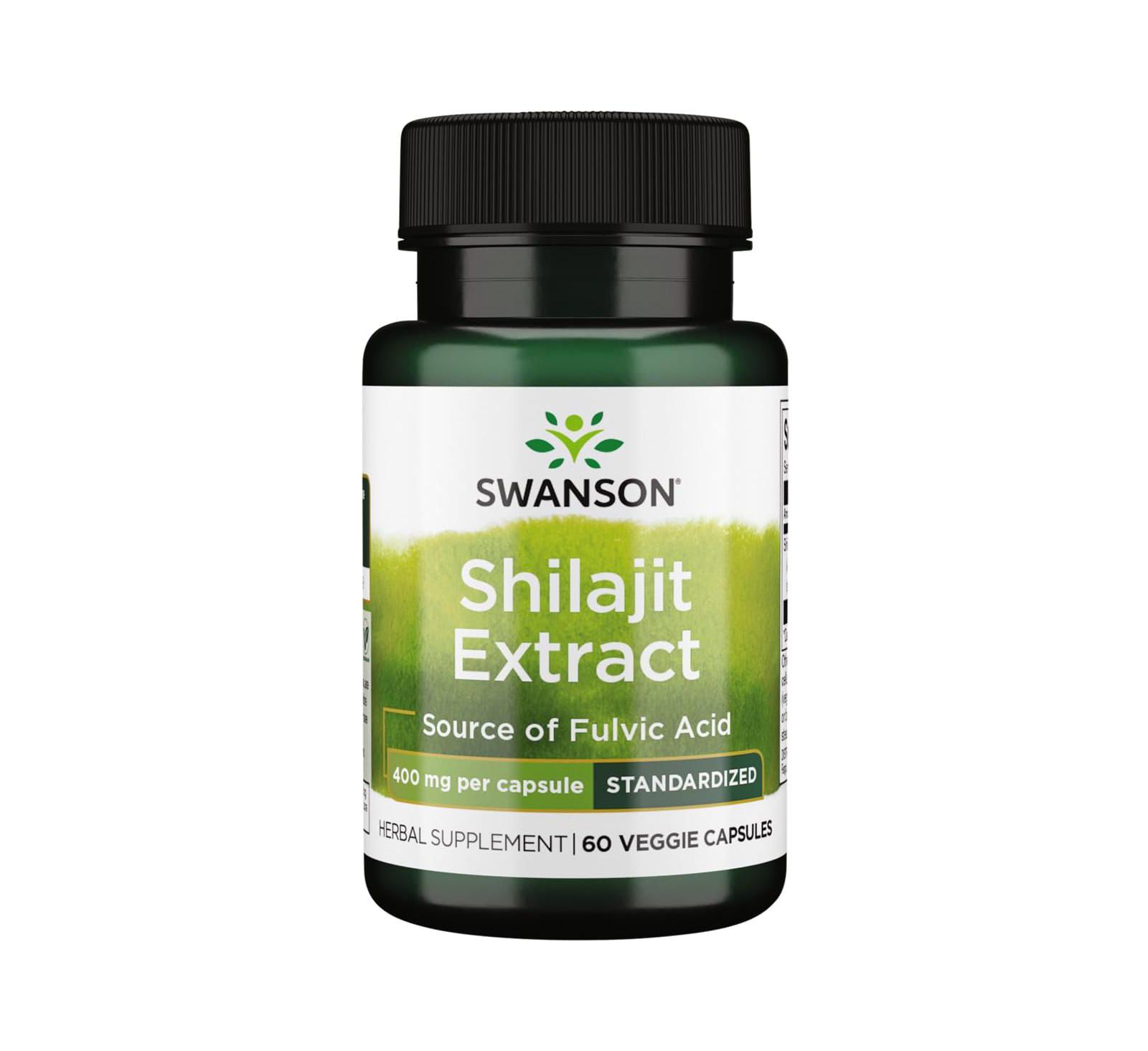 Растительный экстракт Swanson Shilajit Promoting Cell Growth Support Natural Formula (400 Milligrams 60 Veg Capsules)