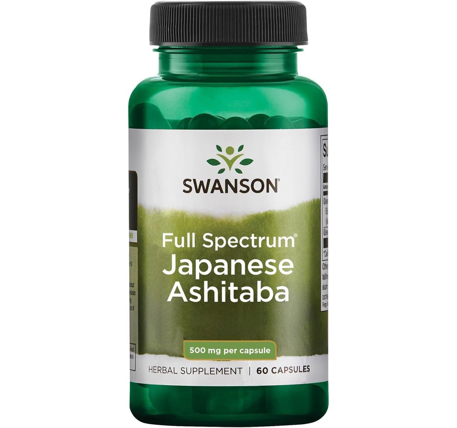 Swanson Japanese Ashitaba Full Spectrum Natural Formula для поддержки иммунной системы (60 капсул, 500mg каждая)