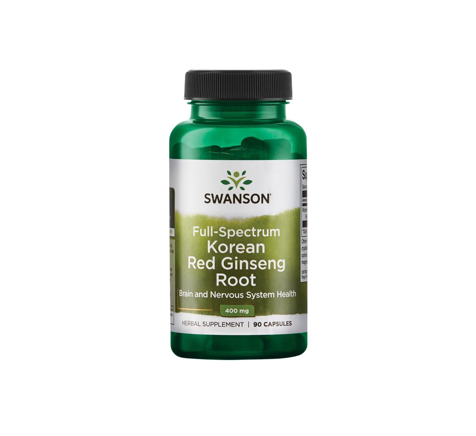 Swanson FullSpectrum Korean Red Ginseng Root 400 Milligrams 90 Capsules