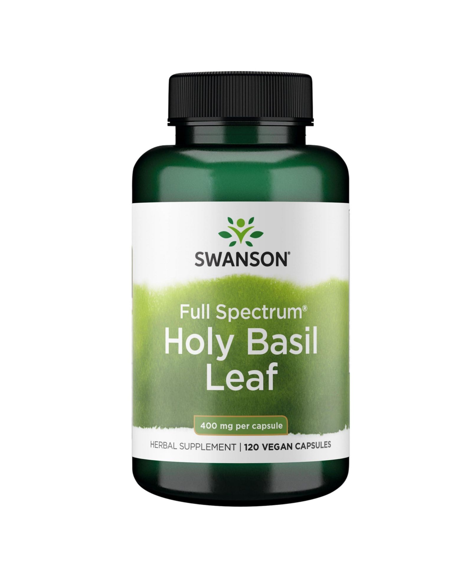 Swanson Добавка Holy Basil Leaf (Tulsi) для поддержки при стрессе и хорошего самочувствия, 120 капсул, 800mg Per Serving