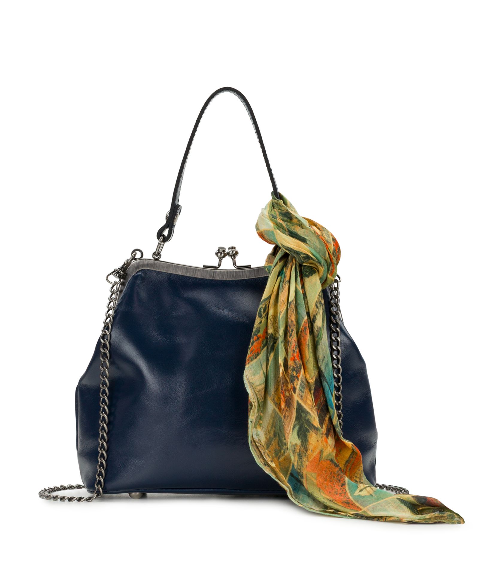 Patricia Nash Laureana Small Vintage Distressed Leather Frame Crossbody Handbag