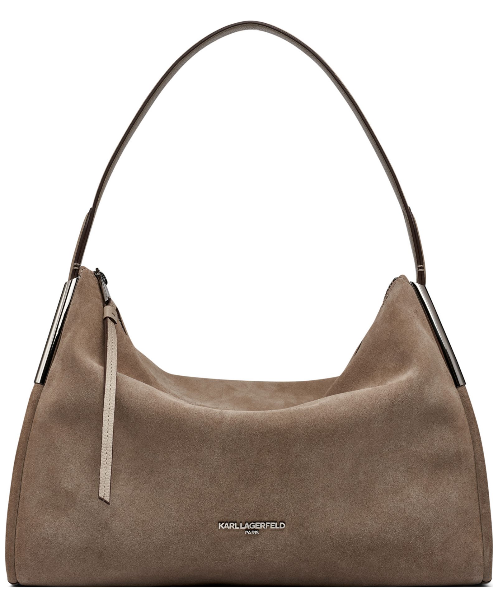 KARL LAGERFELD PARIS Valerie Large Suede Crossbody Handbag