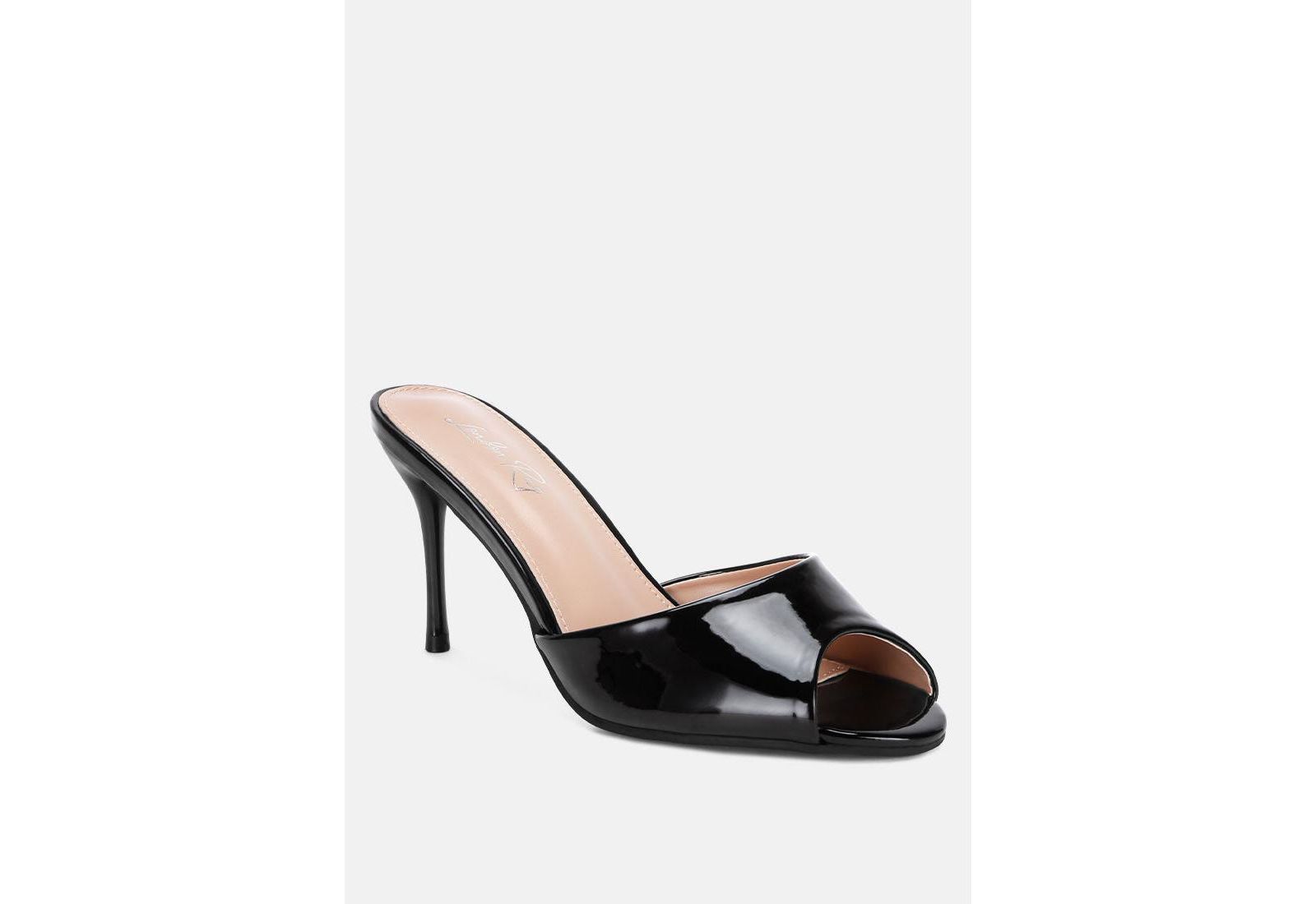 London Rag Womens Lilith Peep Toe Stiletto Heel Sandals