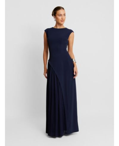 Six Stories Женское платье Maxi Pleated Cap Sleeve
