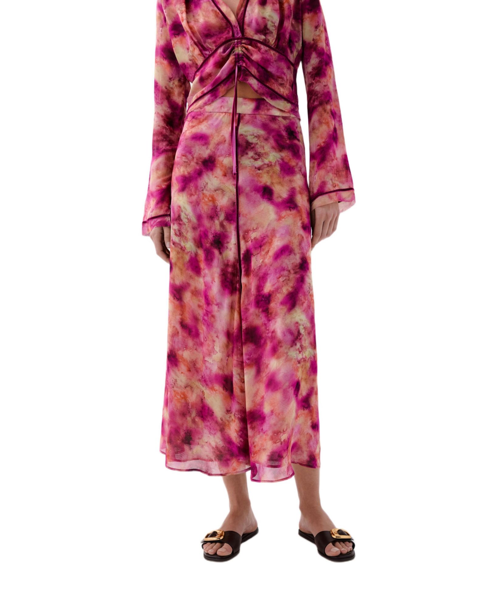 Scalpers Women's Tie Velvet Print Skirt