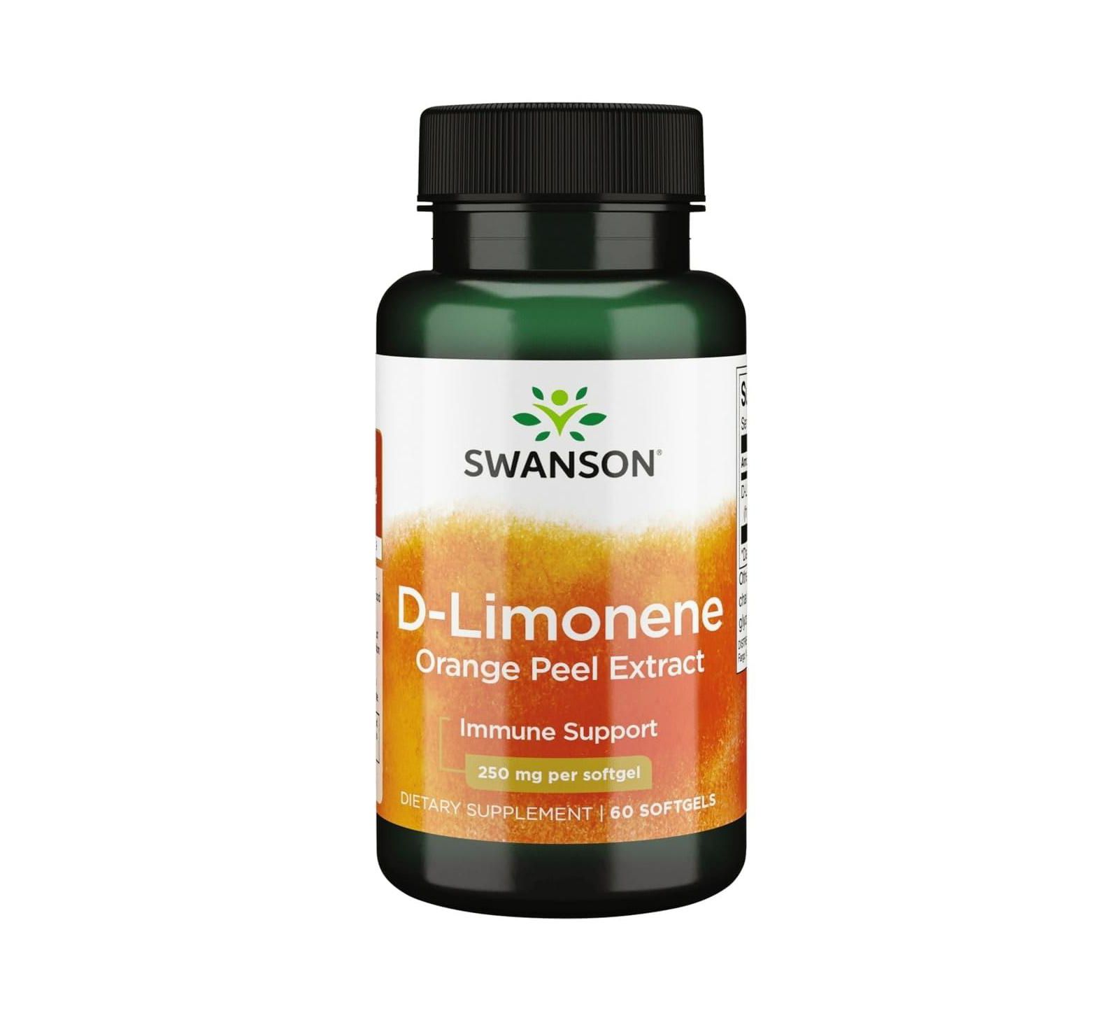 Swanson D-Limonene Orange Peel Extract Supplement 60 капсул 250 mg
