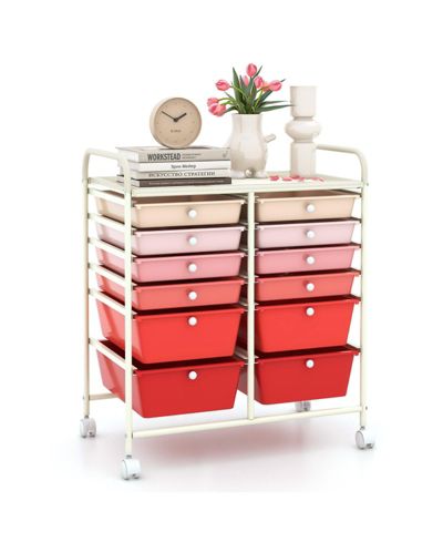 Тележка для хранения GOUUN 12-Drawer Rolling Storage Cart с замком
