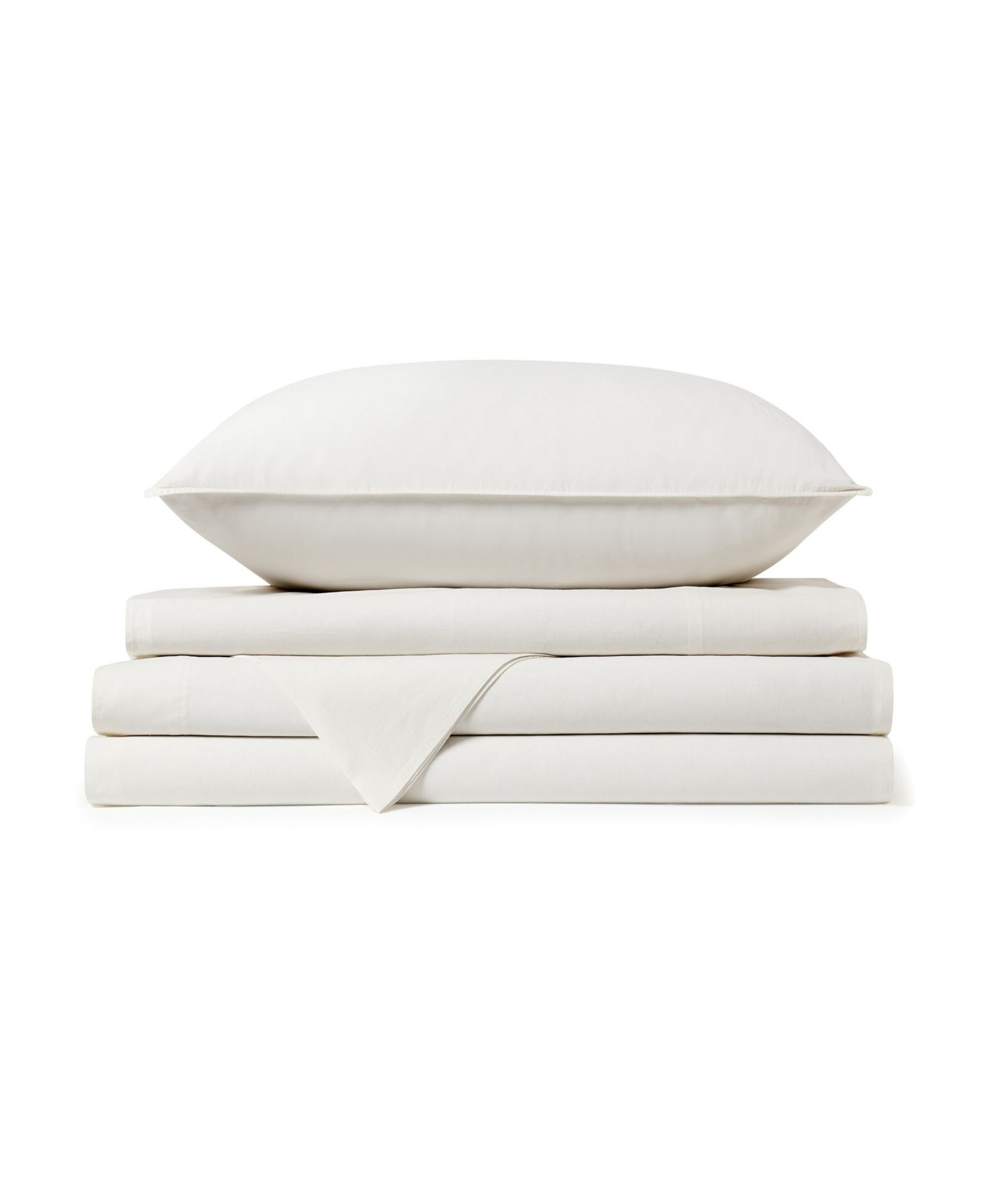DKNY Vintage Washed Cotton 4-Piece Sheet Set, Queen