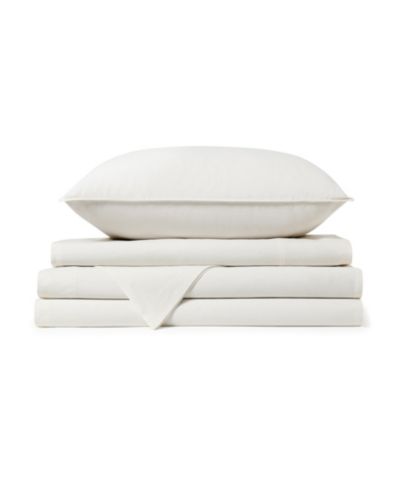 DKNY Vintage Washed Cotton 4-Piece Sheet Set, Queen