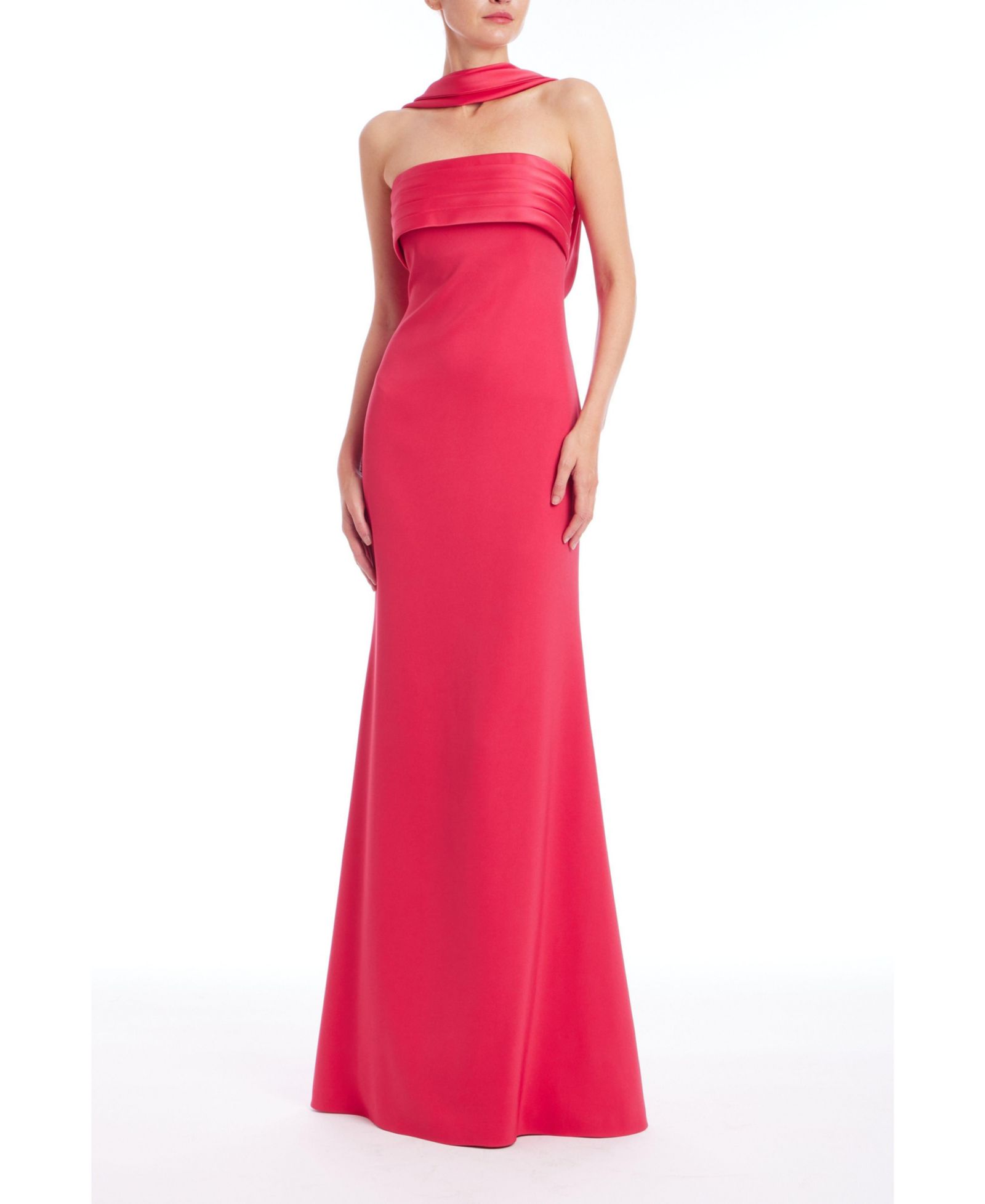 Женское вечернее платье Badgley Mischka с воротником-шарфом