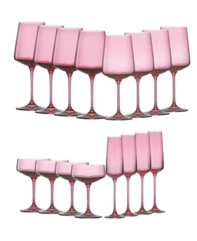 JoyJolt Sidney Stemware Entertaining Glasses, Set of 16