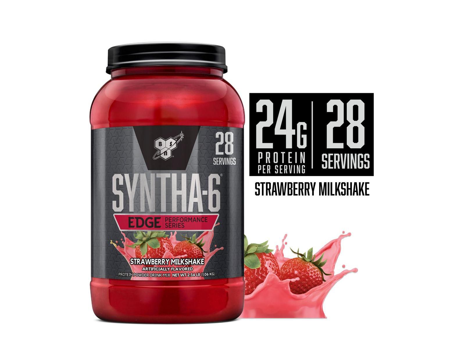 Протеиновый порошок BSN SYNTHA-6 Edge, Strawberry Milkshake, 28 порций