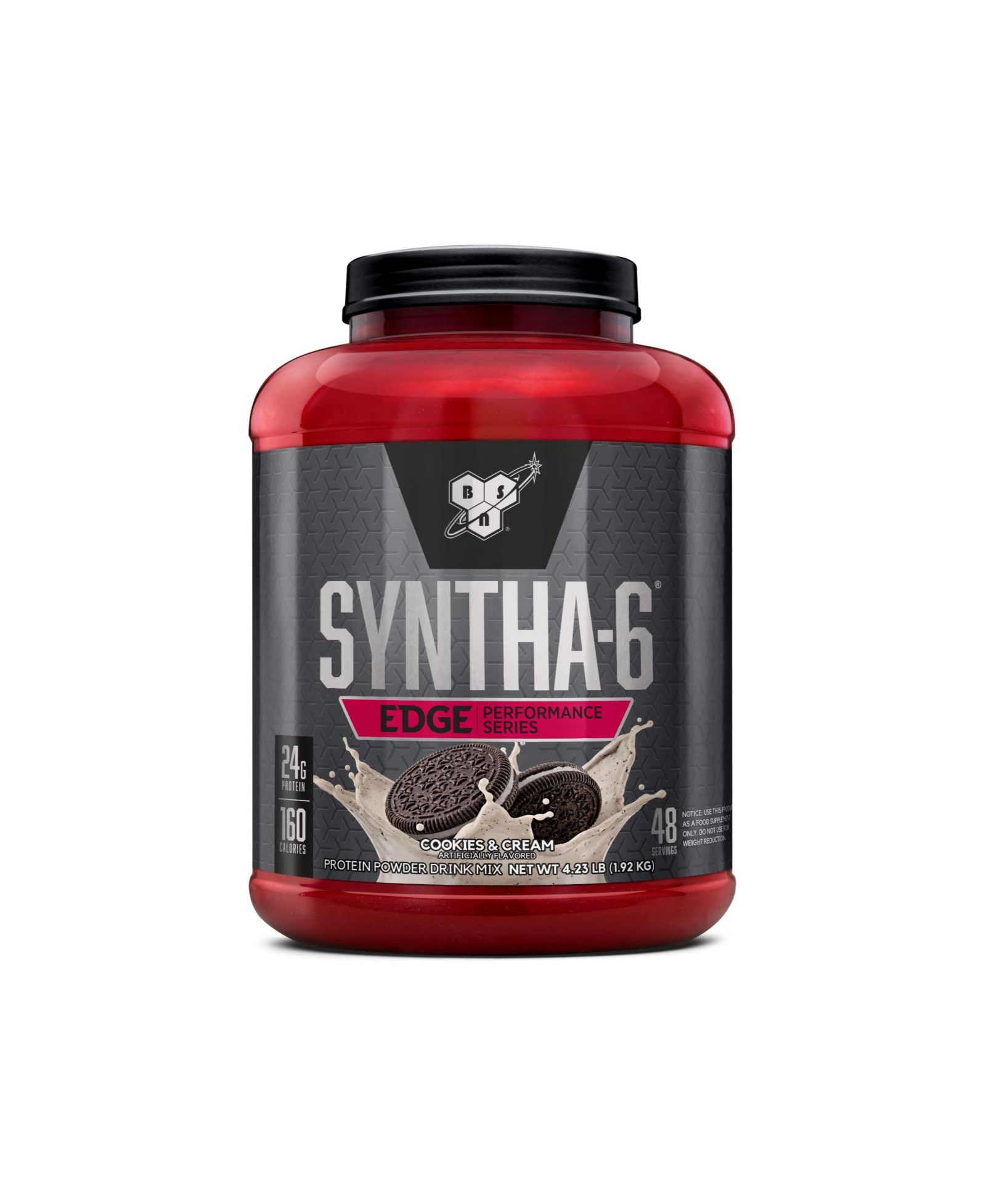 BSN SYNTHA-6 EDGE Протеиновый порошок, с гидролизованным сывороточным белком, мицеллярным казеином, изолятом молочного белка, с низким содержанием сахара, 24g белка, Cookies N Cream, 48 порций