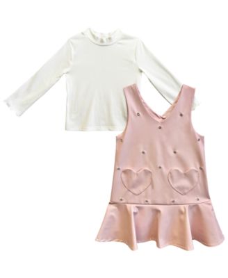 Детский комплект Blueberi Boulevard: топ с длинным рукавом и юбка-сарафан 2-Piece Set