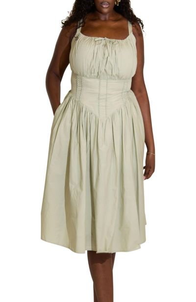 Женское миди-платье-корсет Taideux Women's Camille Fuller Bust Cotton