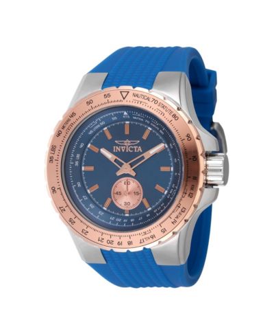Мужские часы Invicta 49309 Aviator Quartz Multifunction с синим циферблатом