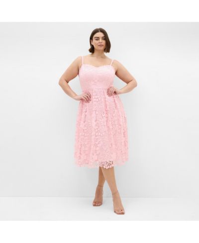 CITY CHIC Women's Scarlet Lace Midi Dress
