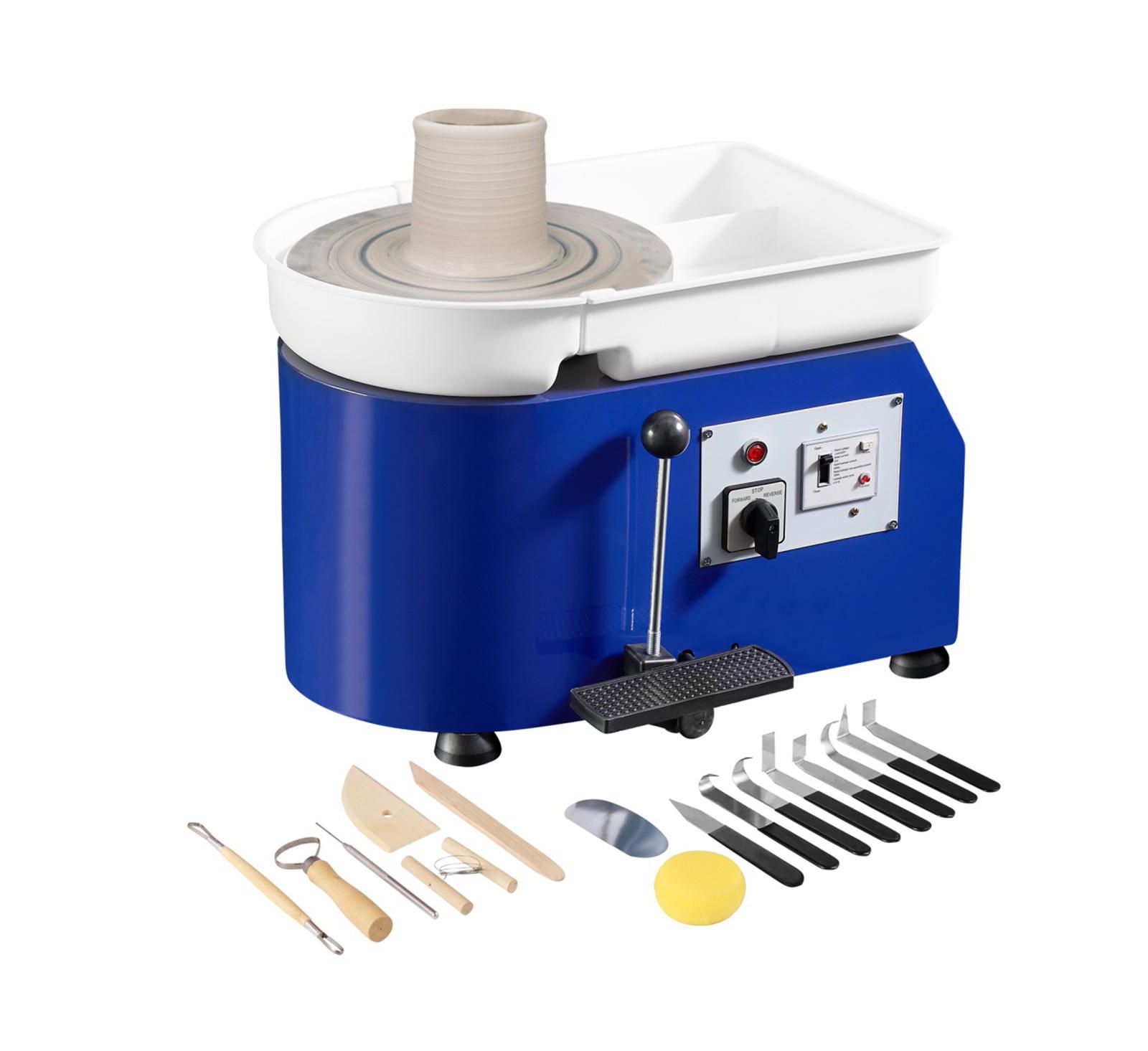 Гончарный круг YOBTOP для формовки глины, скорость 0-300RPM, управление ручкой и педалью, съемная чаша ABS, набор для творчества для взрослых и начинающих
