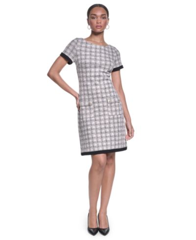 Женское платье KARL LAGERFELD PARIS Windowpane Knee-Length