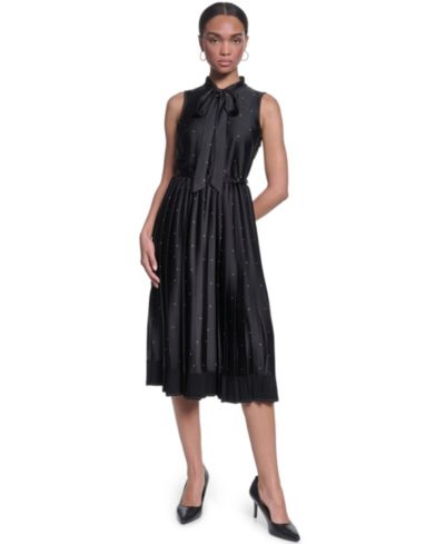 KARL LAGERFELD PARIS Women's Printed Midi Dress