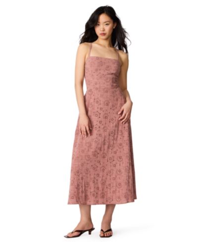 Steve Madden Женский Riyan Sleeveless Eyelet Midi Dress